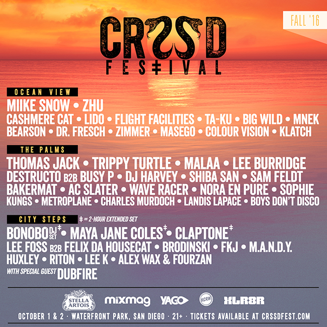 CRSSD Lineup Fall 2016